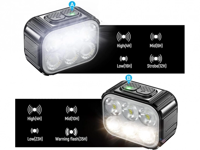 LED světla na kolo přední a zadní sada USB dobíjecí