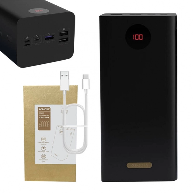 Powerbanka Romoss s kapacitou 60000mAh a rychlým nabíjením