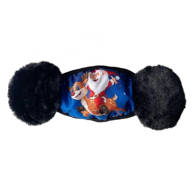 Vánoční rouška s oušky pro děti s motivem Santy