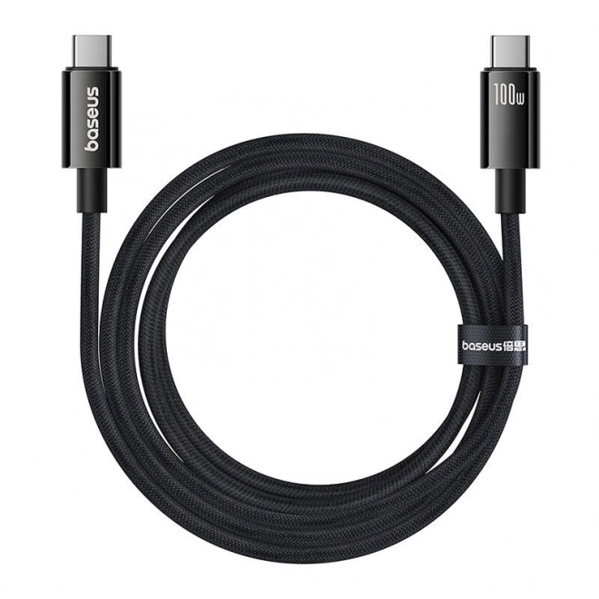 Baseus Tungsten Gold USB-C na USB-C kabel 100W 1,5m černý