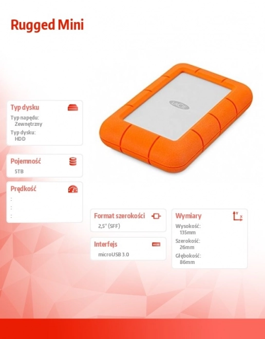 Odolný 5TB externí disk USB 3.0 2.5 STJJ5000400