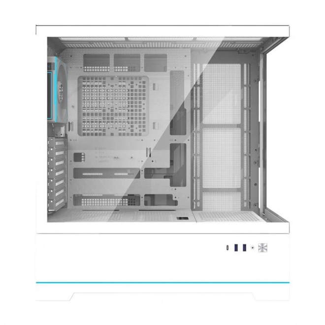 Počítačová skříň Darkflash DY451 PRO s ventilátorem (bílá)