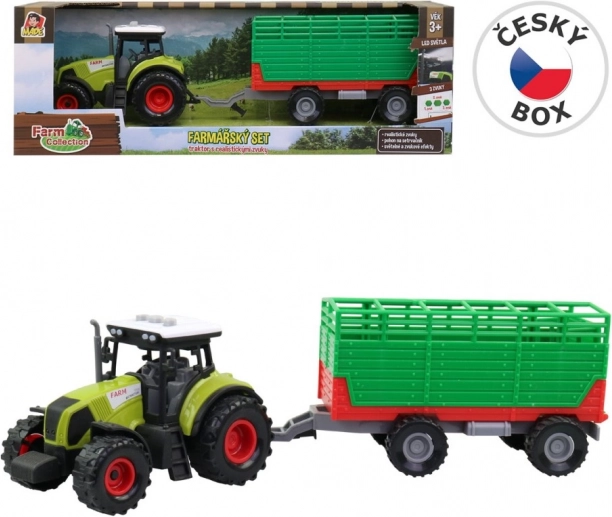 Traktor s odpojitelným přívěsem se světlem a zvukem