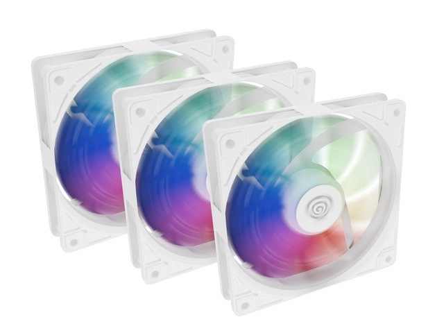 Sada 3 ventilátorů Genesis Oxal 120 ARGB bílý