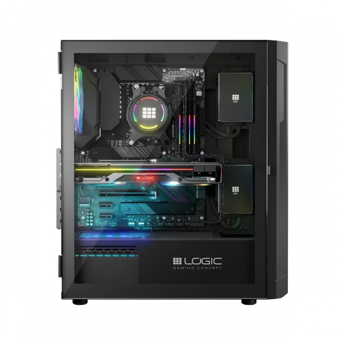 Počítačová skříň LOGIC Aramis ARGB Midi USB 3.0 černá