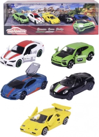 Dárková sada DREAM CARS ITALY – 5 kovových autíček