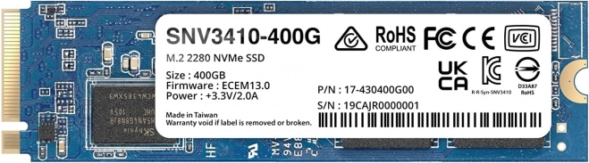 SSD NVMe 400 GB M.2 2280 Synology SNV3410