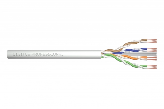 CAT6, U/UTP propojovací kabel, lanko, AWG 26/7, LSOH, 100 m, šedý, karton
