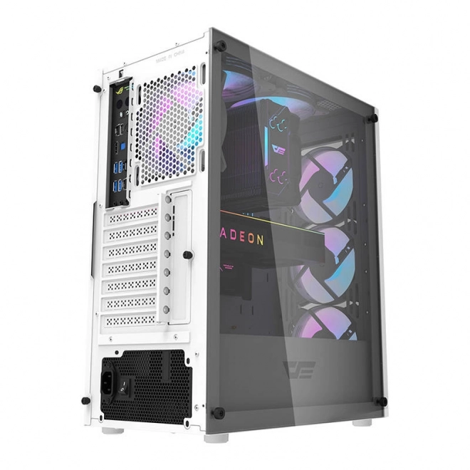 Počítačová skříň Darkflash DK352 Plus se 4 ventilátory (černobílá)