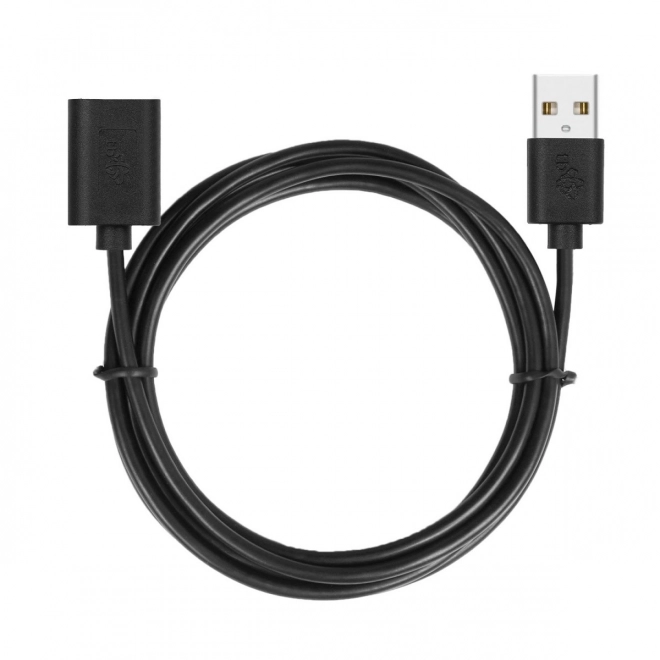 Kabel USB prodlužovací 1.8 m černý