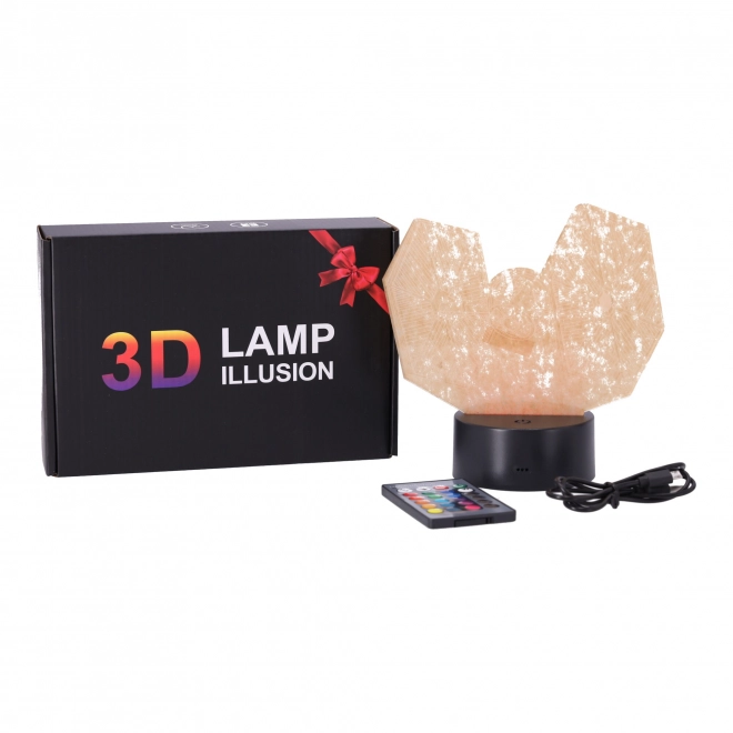 3D LED noční lampička "Star Wars - Stíhačka" Hologram + dálkové ovládání