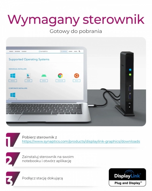 Stolní dokovací stanice ICY BOX s USB, HDMI, LAN, DVI-I a mikrofonním vstupem
