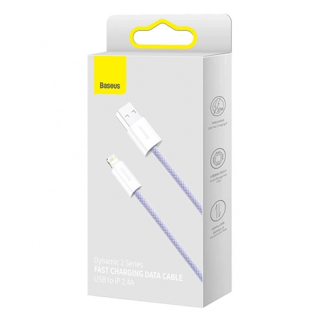 Kabel USB pro Lightning Baseus řady Dynamic 2, 2,4 A, 2 m (fialový)