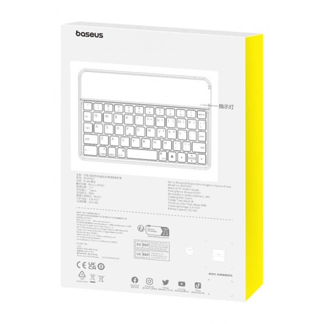 Magnetické pouzdro s klávesnicí Baseus Brilliance pro Pad Mini 6 8,3" (černé)
