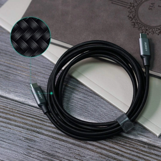 CB-CD6 nylonový kabel Quick Charge USB C - USB C | 2m | 3A | 60W PD | 20V