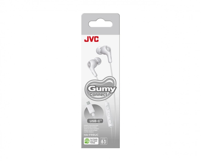 Bílé sluchátka USB-C Gumy Connect