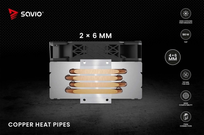 Chladič procesoru Savio Vortex X2 ARGB