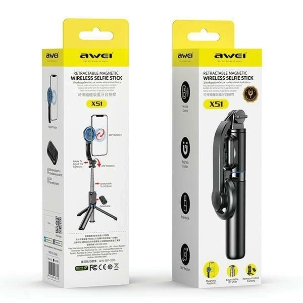 Držák selfie stick s magnetickým stativem