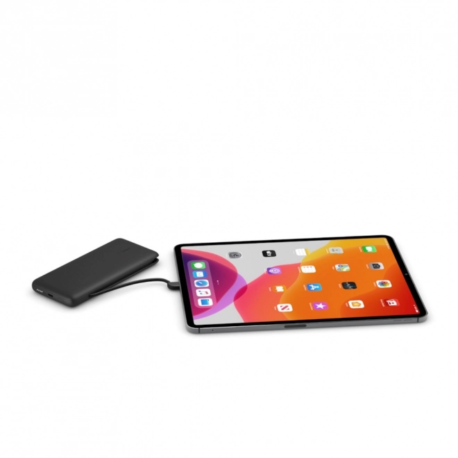PowerBank 10 000mAh s kabely USB-C/LTG Černá
