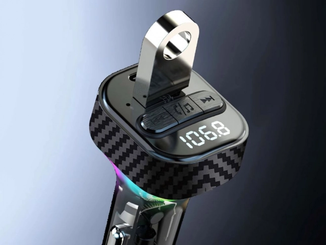 Transmitter do auta s Bluetooth 5.3, USB nabíjením a LED osvětlením