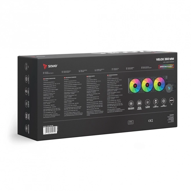 Vodní chladič Savio VELOX 360 MM s RGB