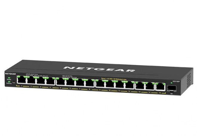 Neřízený gigabitový PoE+ switch NETGEAR s 16 porty