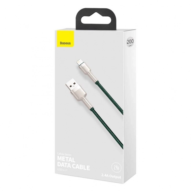Kabel USB pro Lightning Baseus Cafule, 2,4A, 2m (zelený)