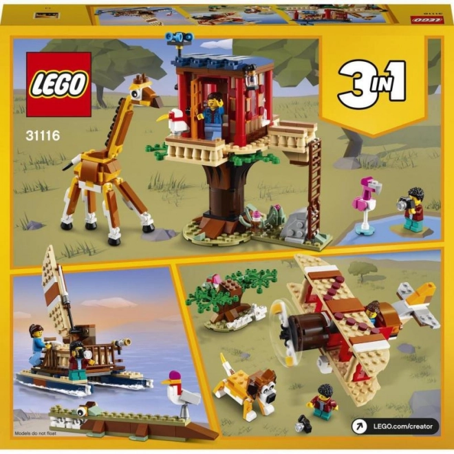 LEGO Creator 3v1 31116 Safari domek na stromě