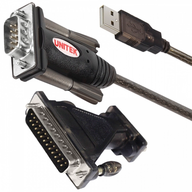 Adaptér USB- 1xRS-232 + adaptér DB9F/DB25M; Y-105A