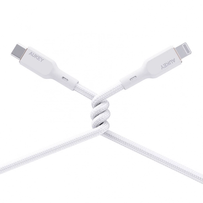 Kabel Aukey USB-C na Lightning 1,8 m bílý