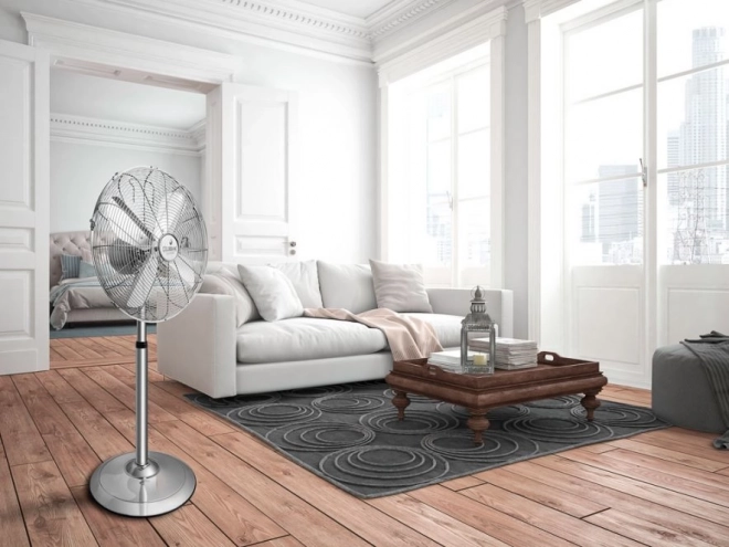 Pokojový ventilátor ColumbiaVac s chromovanou konstrukcí