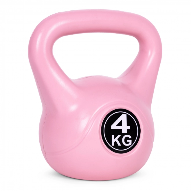Kettlebell 4 kg růžový pro cvičení