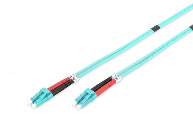FO LC-LC MM 50/125 OM3 duplexní LSOH 2m optický propojovací kabel