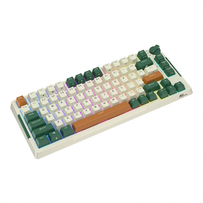Bezdrátová mechanická klávesnice Royal Kludge RKH81 RGB, Sky cyan switch (zelený)