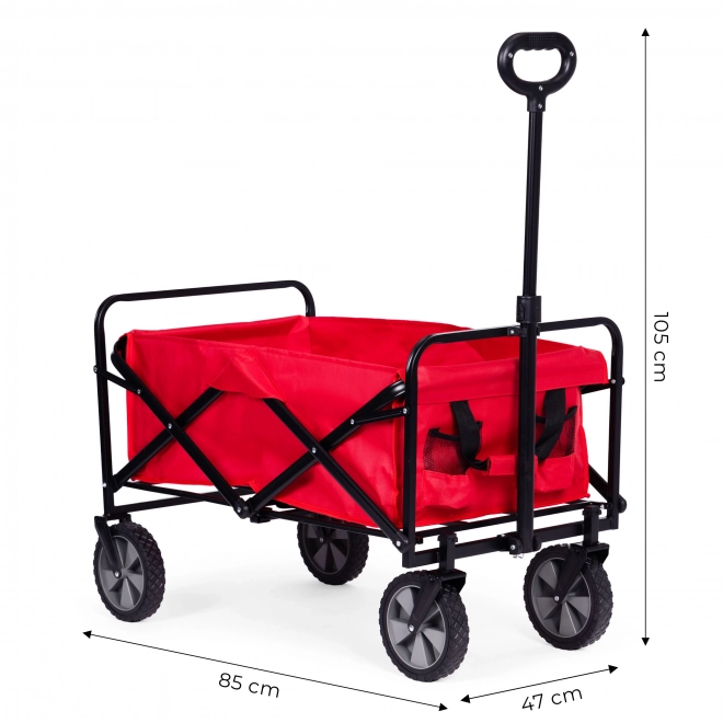 Skládací přepravní vozík MultiGarden červený 47x105 cm