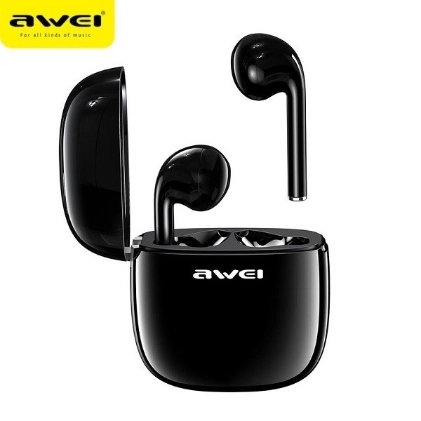 Bluetooth sluchátka černá s nabíjecí stanicí