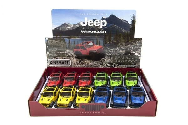 Kovový model Jeep Wrangler 2018 s otevřenou střechou