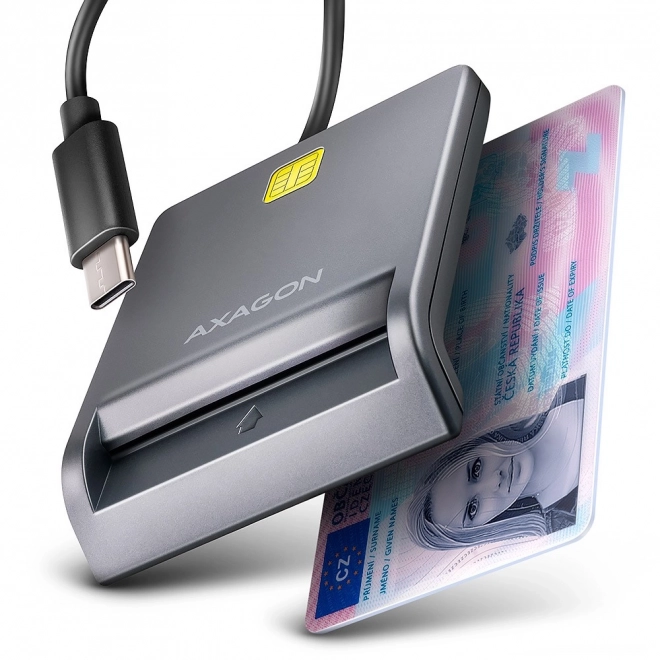 Čtečka identifikačních karet AXAGON USB-C s kabelem