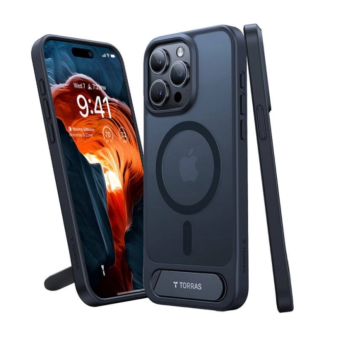 Pouzdro Torras UPRO Pstand pro iPhone 15 Pro Max (černé)