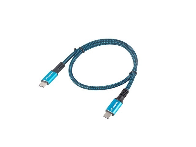 Kabel USB-C M/M USB4 0,5 m 100W 8K 60HZ černý/modrý