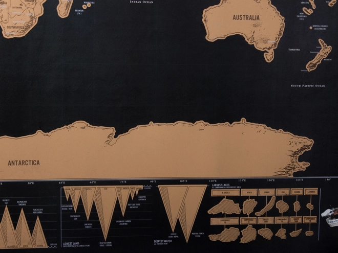Velká stírací mapa světa 82 x 59 cm