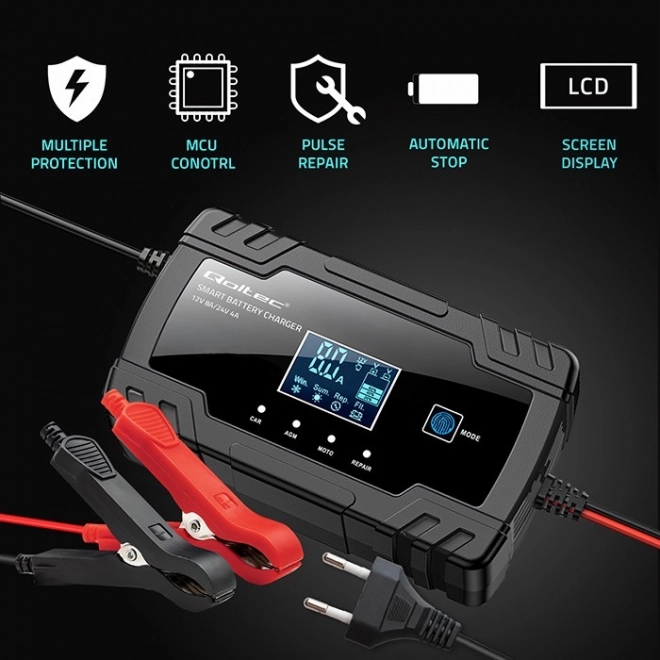 Inteligentní nabíječka autobaterií 12V/24V s funkcí opravy