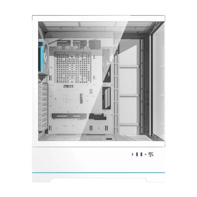 Počítačová skříň Darkflash DY451L PRO s ventilátorem (bílá)