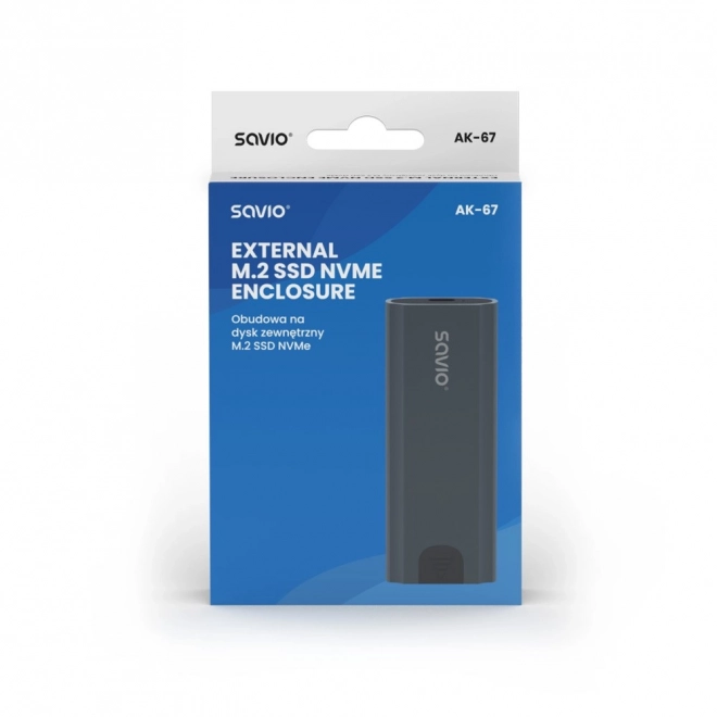 Externí obudova na M.2 SSD NVMe Savio
