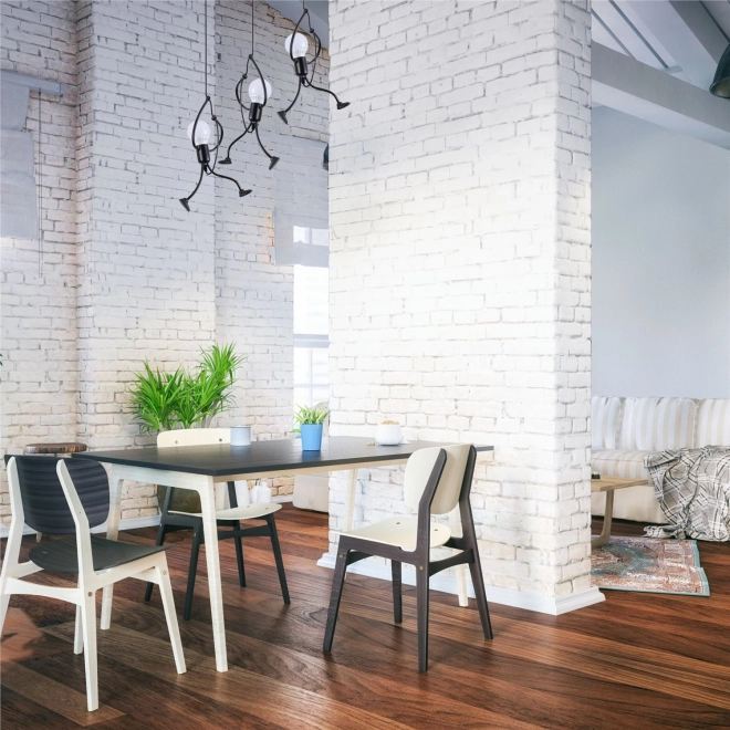 Stropní lampa Loft černá LED typu lidí