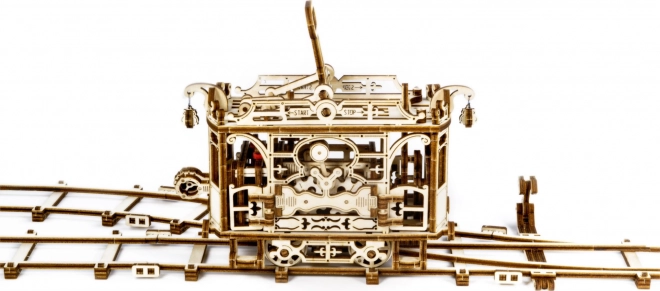 Dřevěné 3D puzzle - Tramvaj s kolejemi