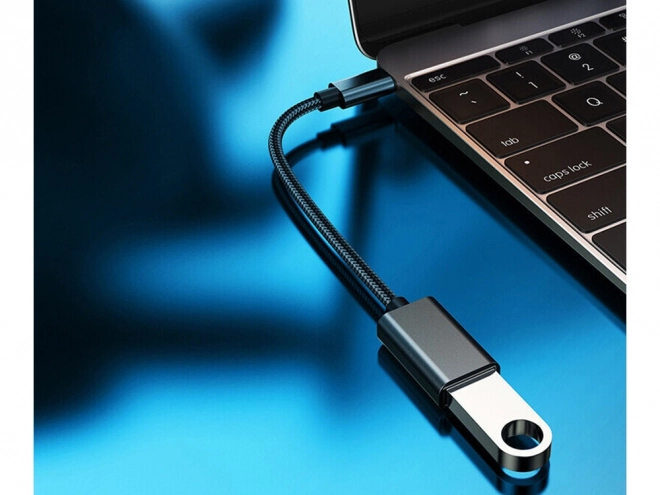 USB-C na USB-A 3.0 OTG adaptér s opleteným kabelem