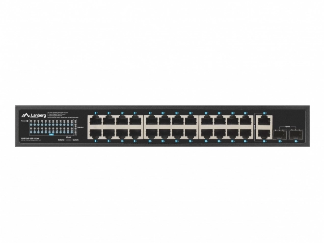 Switch LANBERG 24-portový Gigabitový PoE+ s 2xGB a 2xSFP pro rack 19''