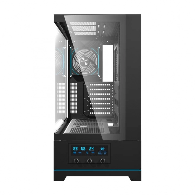 Počítačová skříň Darkflash DY451 PRO s ventilátorem (černá)