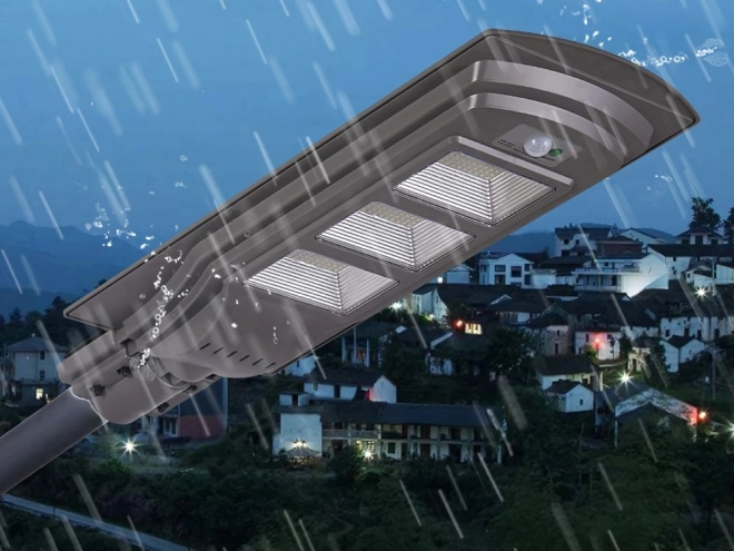 Solární LED pouliční lampa s dálkovým ovládáním